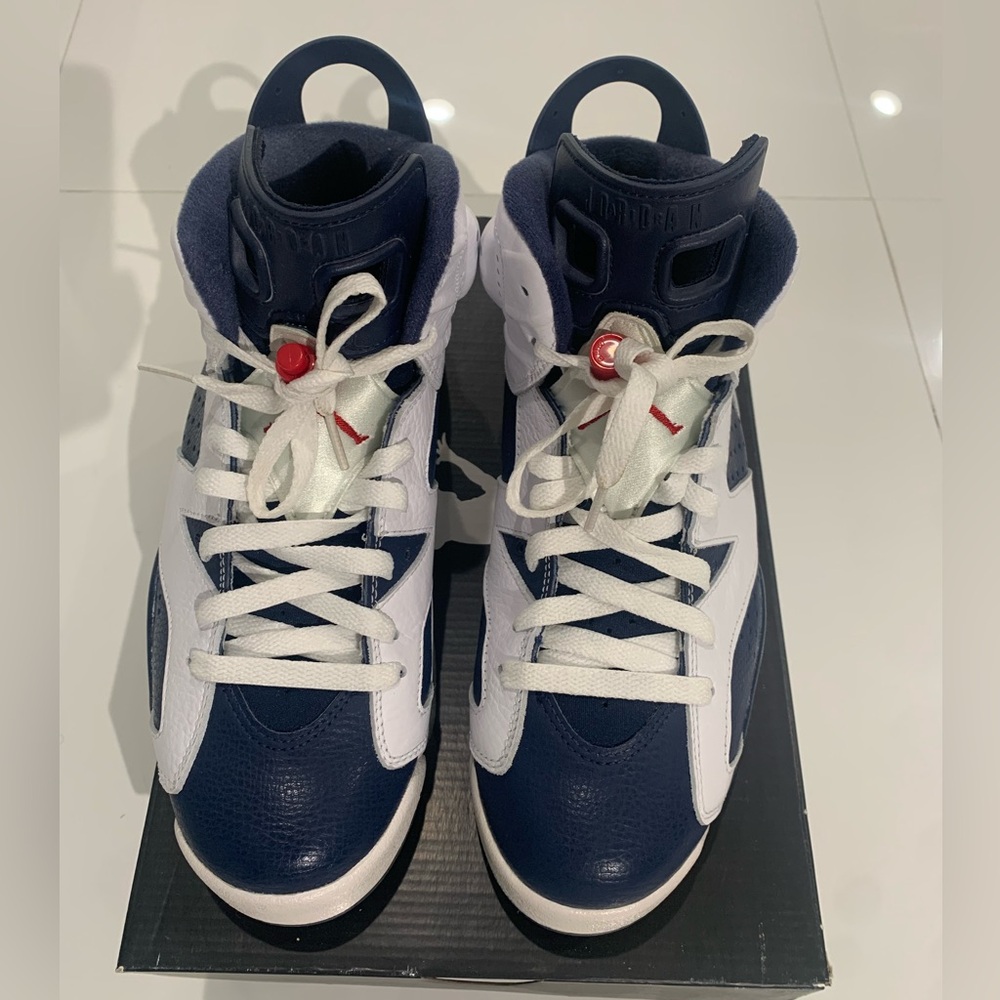 Nike Air Jordan 6 Retro Olympic 2012 Size 8.5 384664-130 Blue White Red OG